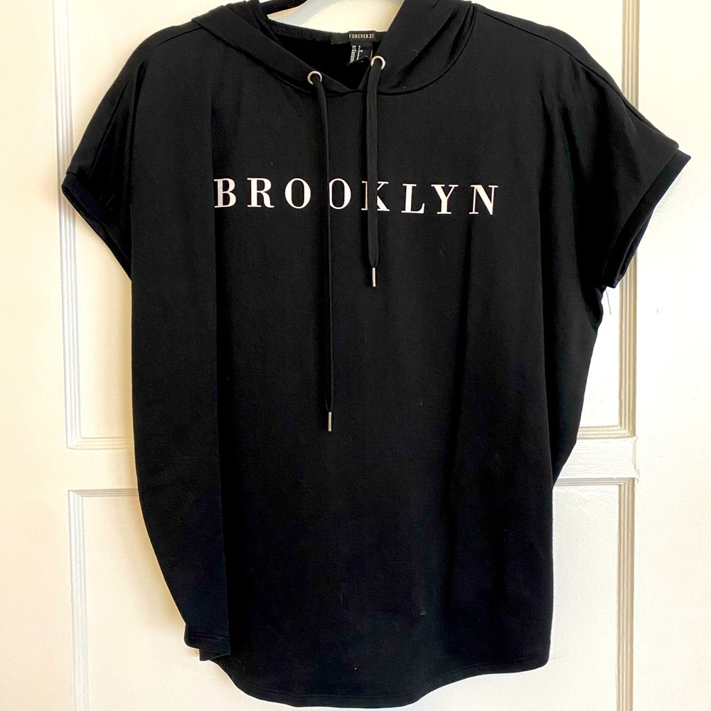 Black “Brooklyn” Hooded T-Shirt | Small